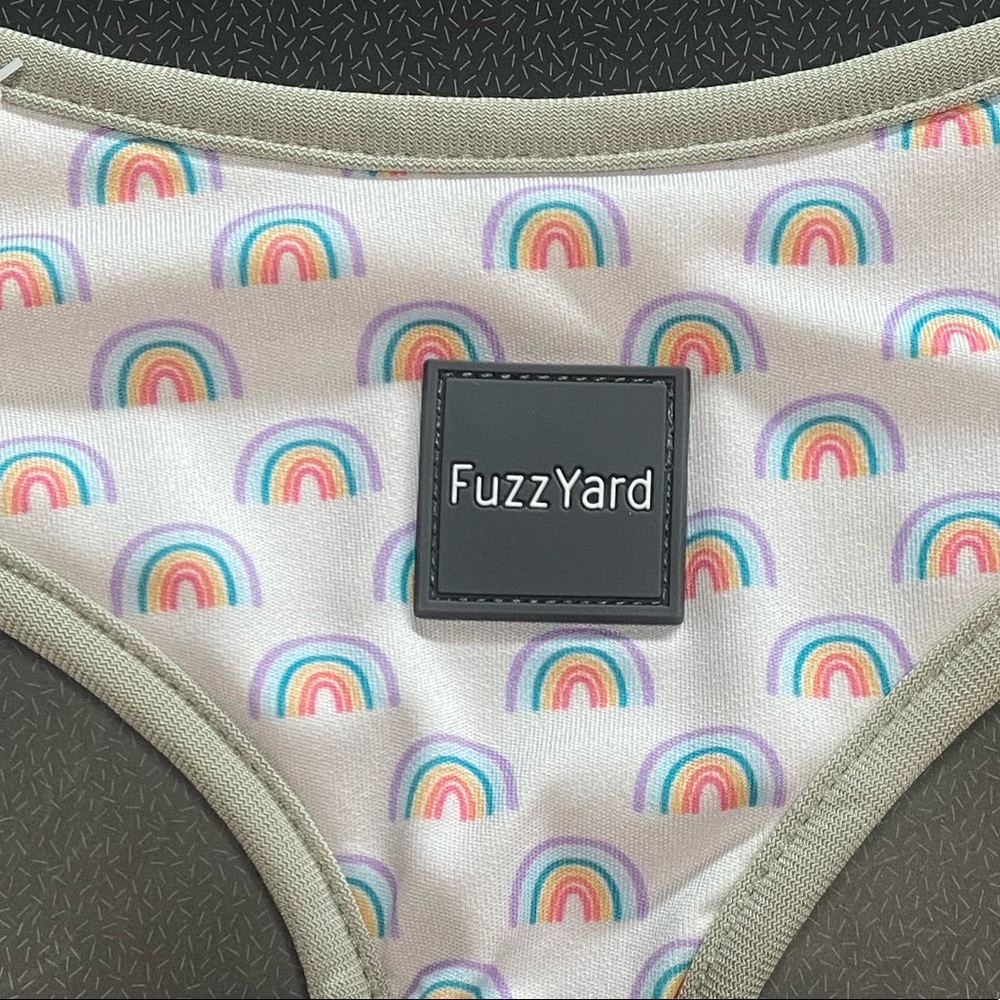 Fuzzyard Rainbow Dog Pet Harness Size Large NWT Gift Gray Pride - Picture 3 of 9
